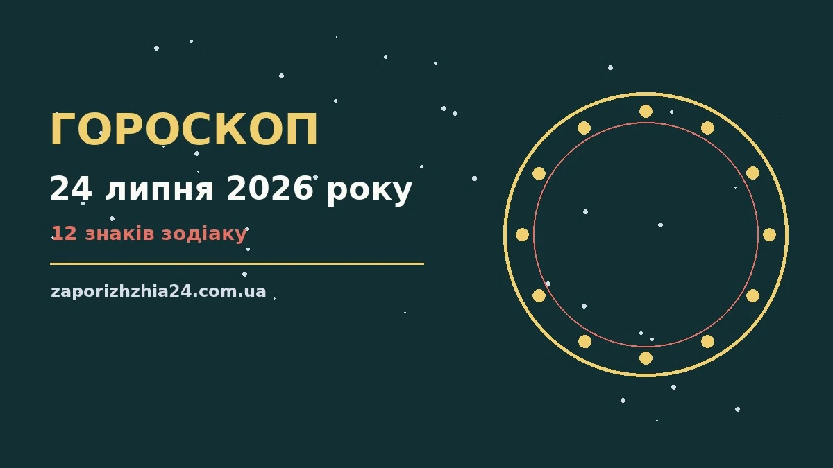 Зодіакальний знак на тлі вечірнього неба, гороскоп на 24 липня 2026