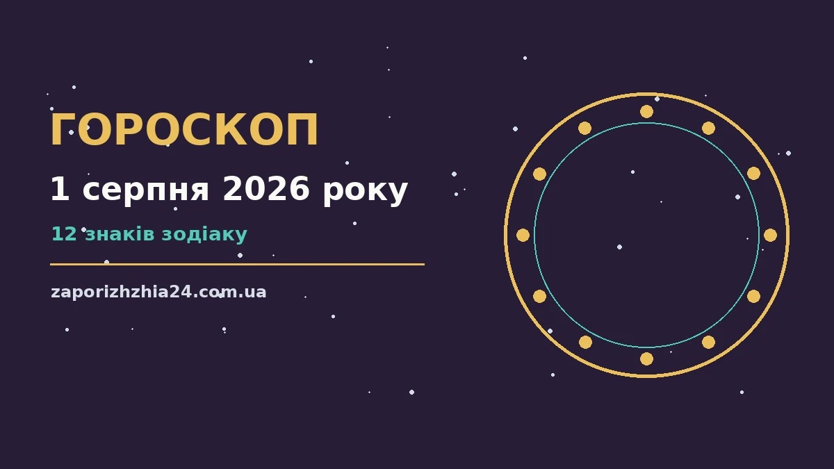 Зоряне небо над містом у суботу, 1 серпня 2026 року, символ щоденного гороскопу