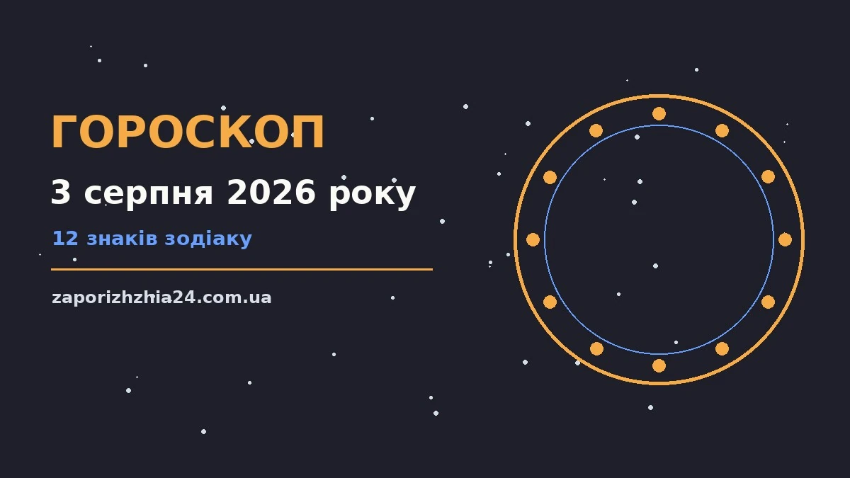 Астрологічний гороскоп на 3 серпня 2026 року, знаки Зодіаку та плани понеділка