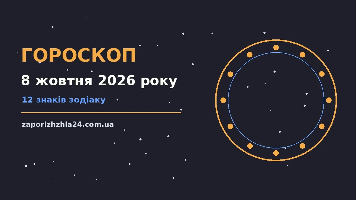 Астрологічний гороскоп на 8 жовтня 2026 року для дванадцяти знаків зодіаку