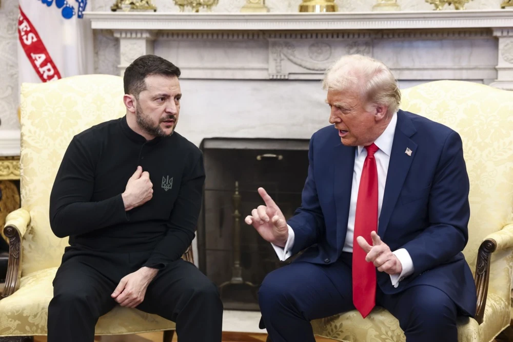 Дональд Трамп і Володимир Зеленський під час офіційної зустрічі