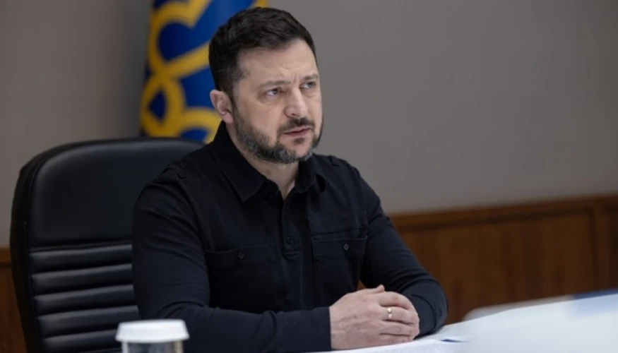 Володимир Зеленський під час вечірнього звернення, фото Офісу Президента